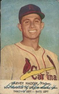 1953 Hunter Wieners St. Louis Cardinals #NNO Harvey Haddix Front