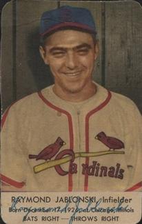 1953 Hunter Wieners St. Louis Cardinals #NNO Raymond Jablonski Front
