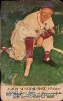 1953 Hunter Wieners St. Louis Cardinals #NNO Albert Schoendienst Front