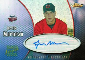 2001 Finest - Autographs #FA-JM Justin Morneau  Front