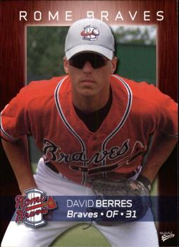 2008 MultiAd Rome Braves #5 David Berres Front