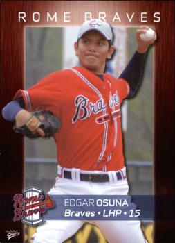 2008 MultiAd Rome Braves #24 Edgar Osuna Front