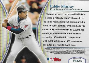 2001 Finest - Finest Moments Refractors #FM25 Eddie Murray  Back