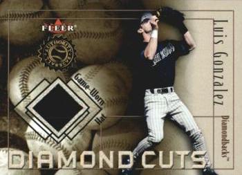 2001 Fleer Authority - Diamond Cuts Memorabilia #NNO Luis Gonzalez Front