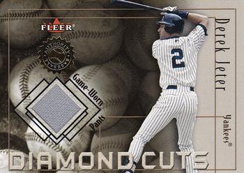 2001 Fleer Authority - Diamond Cuts Memorabilia #NNO Derek Jeter Front