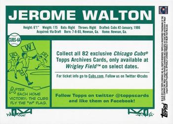 2013 Topps Archives Chicago Cubs Season Ticket Holder #CUBS-64 Jerome Walton Back