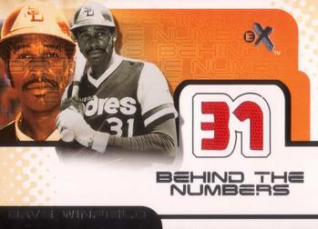 2001 Fleer E-X - Behind the Numbers Game Jersey #NNO Dave Winfield Front