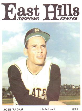 1966 East Hills Pittsburgh Pirates #NNO Jose Pagan Front