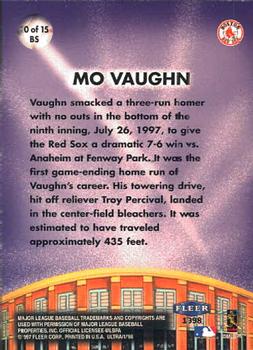 1998 Ultra - Big Shots #10BS Mo Vaughn Back