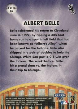 1998 Ultra - Big Shots #4BS Albert Belle Back