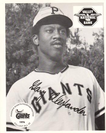 1976 Valley National Bank Phoenix Giants #NNO Gary Alexander Front