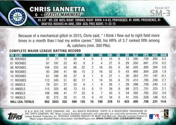 2016 Topps Seattle Mariners #SM-3 Chris Iannetta Back