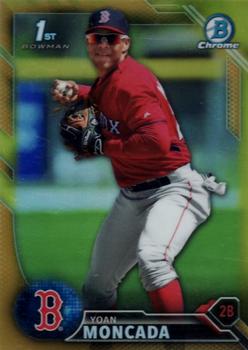 2016 Bowman - Chrome Prospects Gold Refractor #BCP148 Yoan Moncada Front