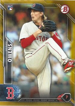 2016 Bowman - Gold #129 Henry Owens Front
