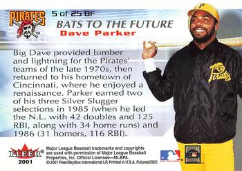 2001 Fleer Futures - Bats to the Future #5BF Dave Parker  Back