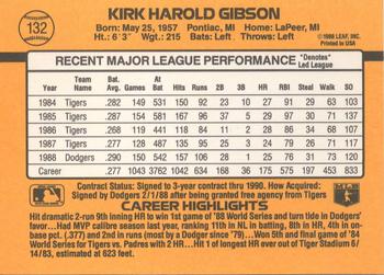 1989 Donruss #132 Kirk Gibson Back