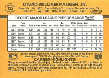1989 Donruss #133 David Palmer Back