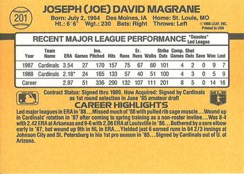 1989 Donruss #201 Joe Magrane Back