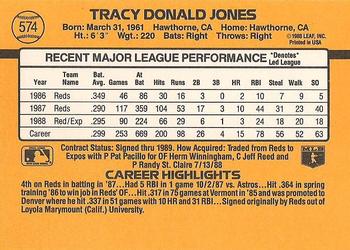 1989 Donruss #574 Tracy Jones Back