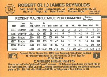 1989 Donruss #134 R.J. Reynolds Back