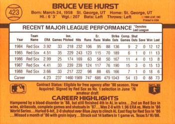 1989 Donruss #423 Bruce Hurst Back