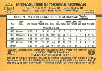 1989 Donruss #164 Mike Morgan Back