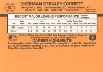 1989 Donruss #407 Sherman Corbett Back