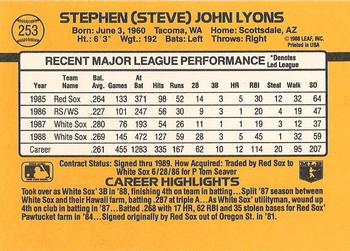 1989 Donruss #253 Steve Lyons Back