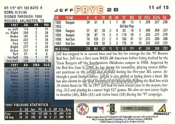 1998 Score Boston Red Sox #11 Jeff Frye Back