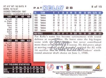 1998 Score New York Yankees #8 Pat Kelly Back