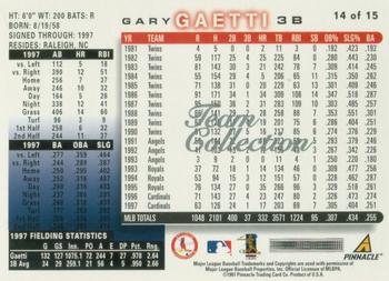 1998 Score St. Louis Cardinals #14 Gary Gaetti Back