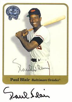2001 Fleer Greats of the Game - Autographs #NNO Paul Blair Front