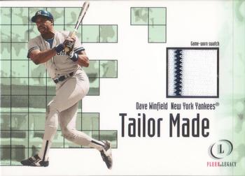2001 Fleer Legacy - Tailor Made #NNO Dave Winfield  Front