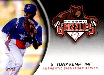 2015 Choice Fresno Grizzlies #14 Tony Kemp Front