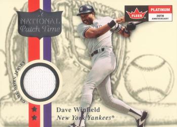 2001 Fleer Platinum - National Patch Time #NNO Dave Winfield Front