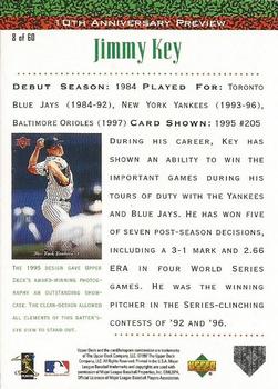 1998 Upper Deck - 10th Anniversary Preview #8 Jimmy Key Back