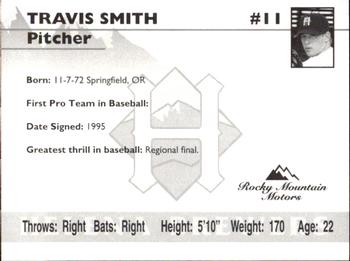 1995 Helena Brewers #NNO Travis Smith Back