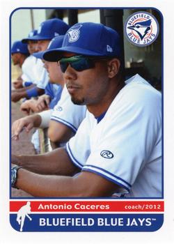 2012 Grandstand Bluefield Blue Jays #NNO Antonio Caceres Front