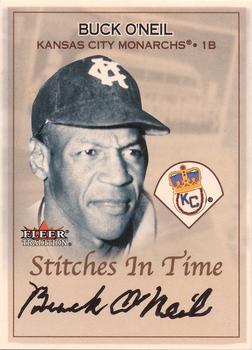 2001 Fleer Tradition - Stitches in Time Autographs #NNO Buck O'Neil  Front