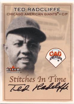 2001 Fleer Tradition - Stitches in Time Autographs #NNO Ted Radcliffe  Front