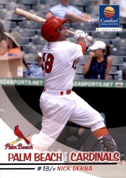 2010 Grandstand Palm Beach Cardinals #NNO Nick Derba Front