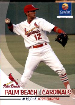 2010 Grandstand Palm Beach Cardinals #NNO Jose Garcia Front