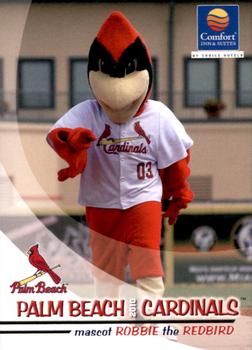 2010 Grandstand Palm Beach Cardinals #NNO Robbie the Redbird Front