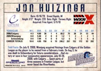 2010 Grandstand Rockford RiverHawks #NNO7 Jon Huizinga Back