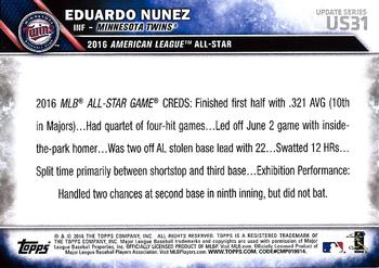 2016 Topps Update #US31 Eduardo Nunez Back