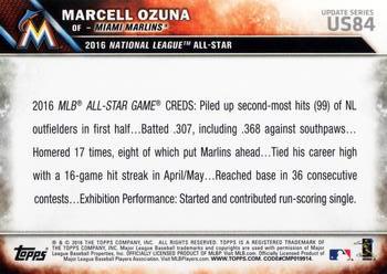 2016 Topps Update #US84 Marcell Ozuna Back