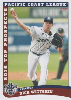 2016 Choice Pacific Coast League Top Prospects #20 Nick Wittgren Front