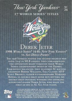 2010 Topps New York Yankees 27 World Series Championships #YC24 Derek Jeter Back