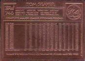 1984 Topps Gallery of Immortals Bronze #12 Tom Seaver Back