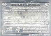 1986 Topps Gallery of Champions Aluminum #250 Dwight Gooden Back